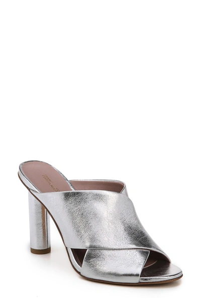 Shop Diane Von Furstenberg Emilyn Sandal In Silver Leather