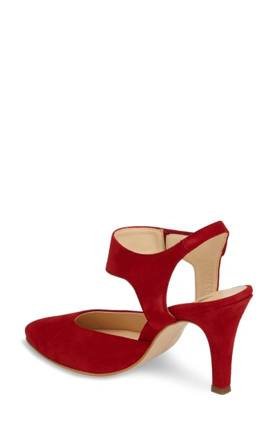 Shop Paul Green Nicolette Pointy Toe Pump In Red Suede