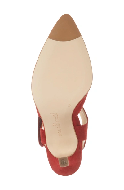 Shop Paul Green Nicolette Pointy Toe Pump In Red Suede