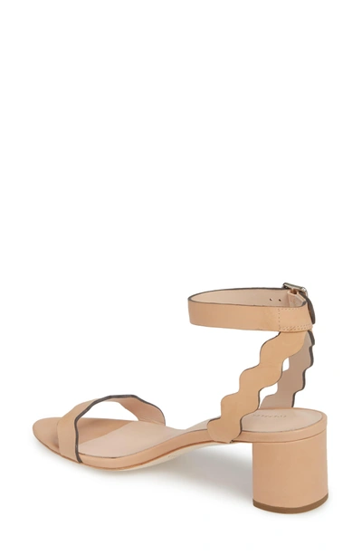 Shop Loeffler Randall Emi Scalloped Sandal In Wheat