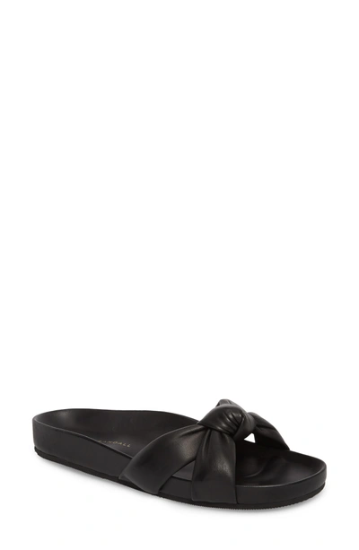 Shop Loeffler Randall Gertie Knotted Slide Sandal In Black