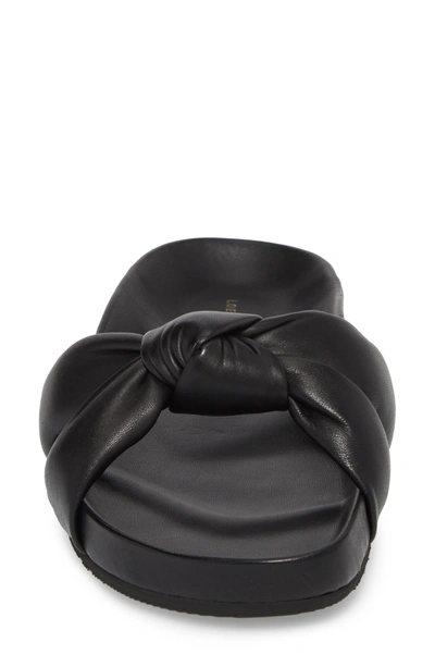 Shop Loeffler Randall Gertie Knotted Slide Sandal In Black