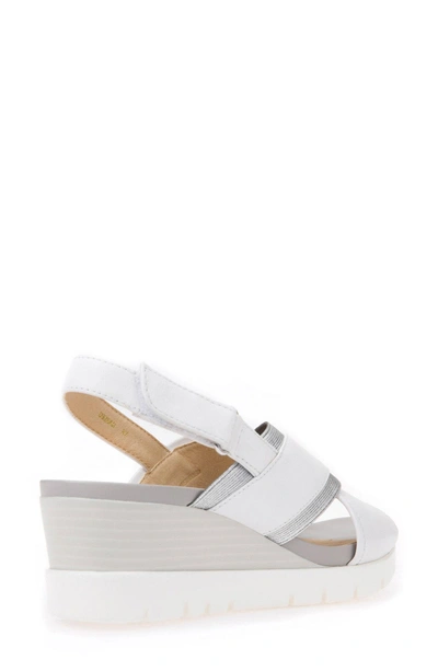 Shop Geox Mary Karmen Plus Wedge In White Leather
