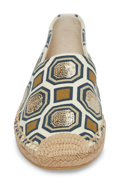 Tory Burch Cecily Sequin Embellished Espadrille In Octagon Square/ New  Ivory | ModeSens