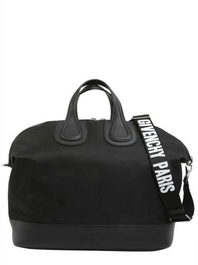 Shop Givenchy Nightingale Top Handle Bag In Nero
