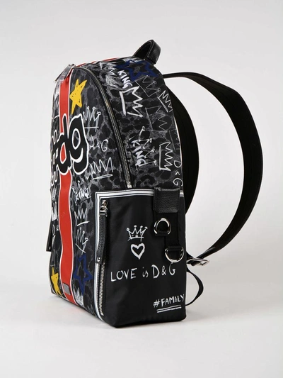 Shop Dolce & Gabbana Graffiti Backpack In Hhigraffiti
