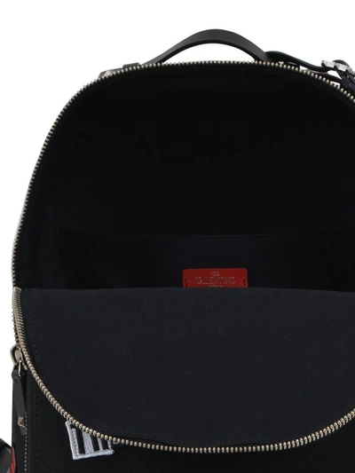 Shop Valentino Punk Poem Backpack In Black