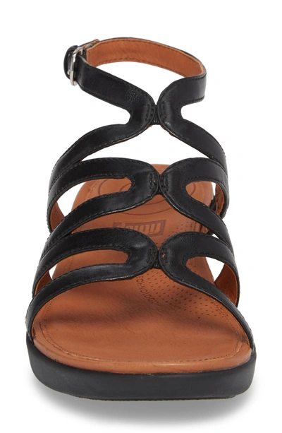 Shop Fitflop Strata Gladiator Sandal In Black Leather