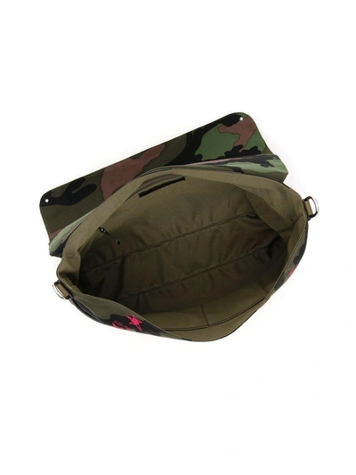 Shop Valentino Camouflage Canvas Messenger Bag In Basic