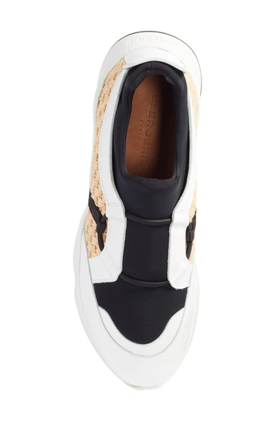 Shop Robert Clergerie Salvy Woven Sneaker In White/ Natural