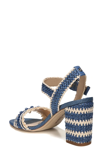 Shop Sam Edelman Olisa Block Heel Sandal In Denim Blue