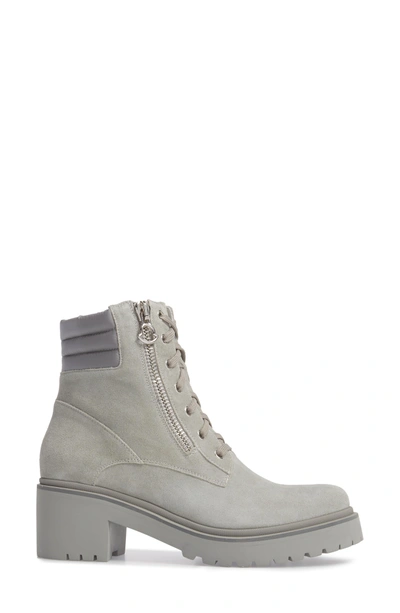 Shop Moncler Viviane Military Boot In Light Grey