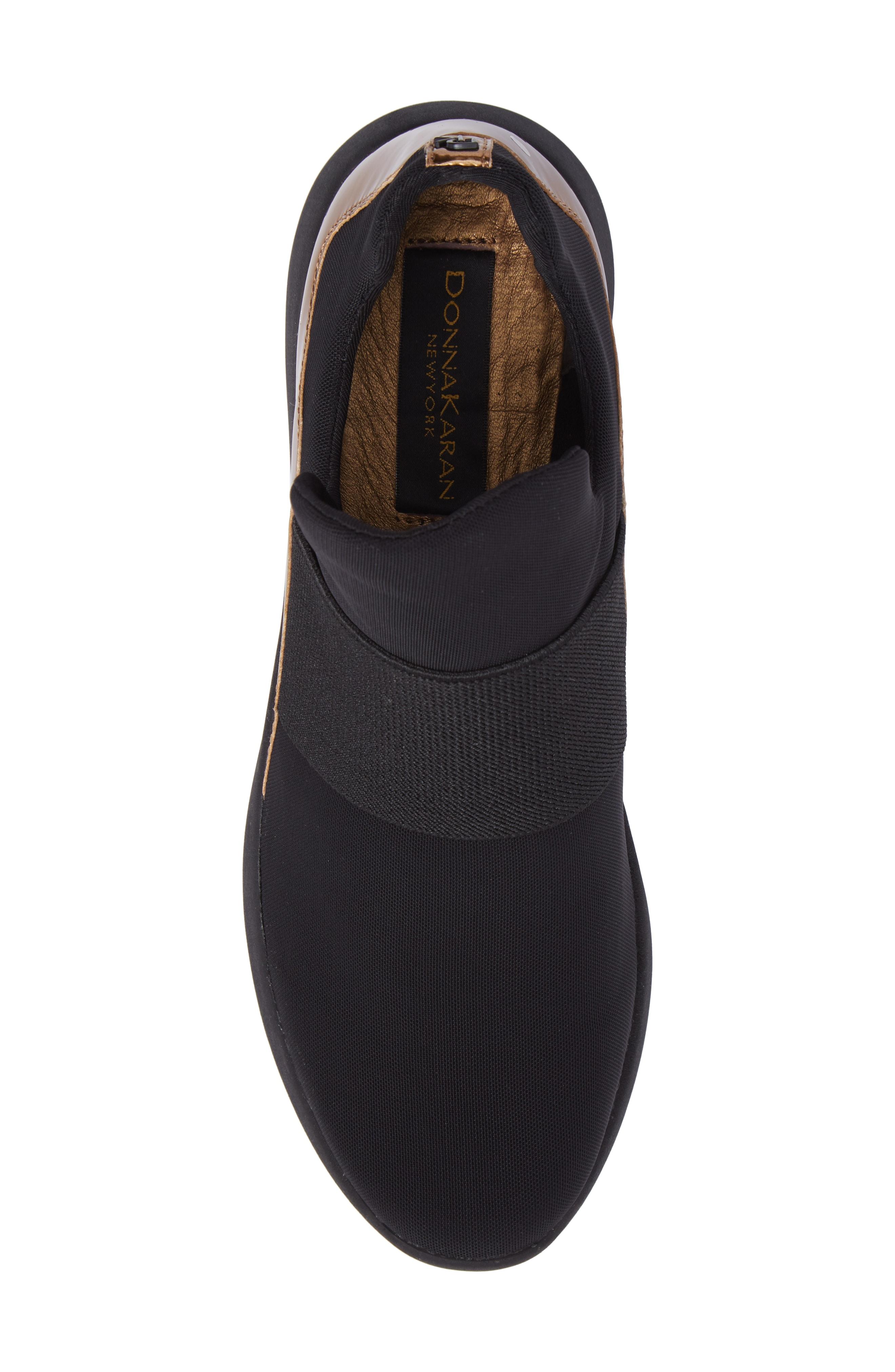 donna karan cory slip on sneakers black