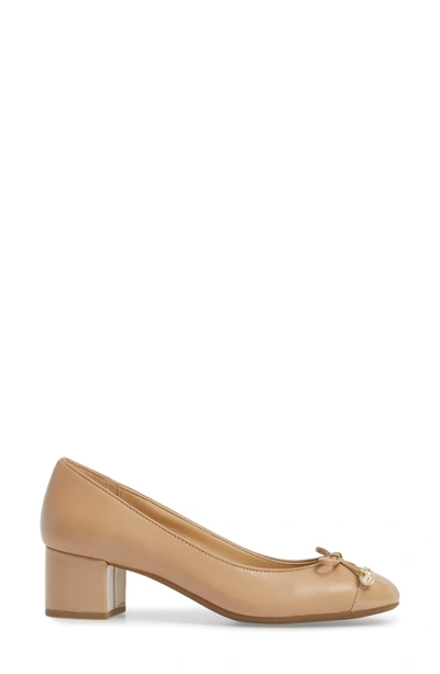 Shop Michael Michael Kors Gia Pump In Toffee Nappa Leather