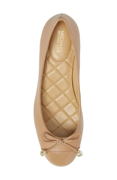 Shop Michael Michael Kors Gia Pump In Toffee Nappa Leather