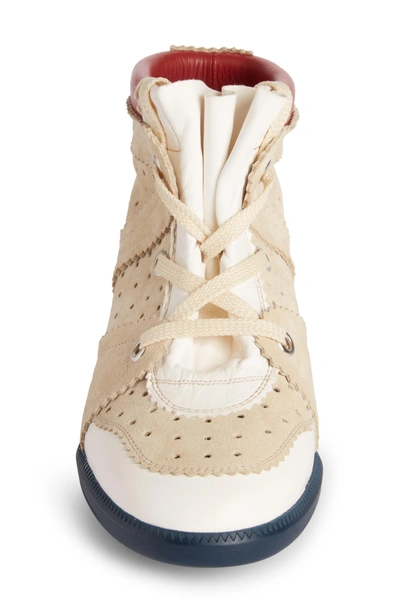 Isabel Marant Betty Leather Suede Sneakers In White ModeSens