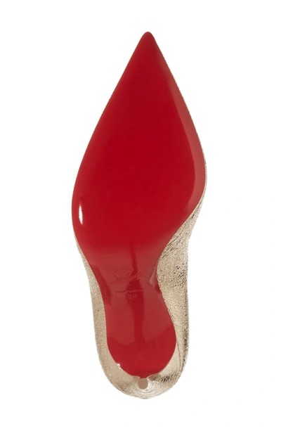 Shop Christian Louboutin Pigalle Follies Pointy Toe Pump In Platine