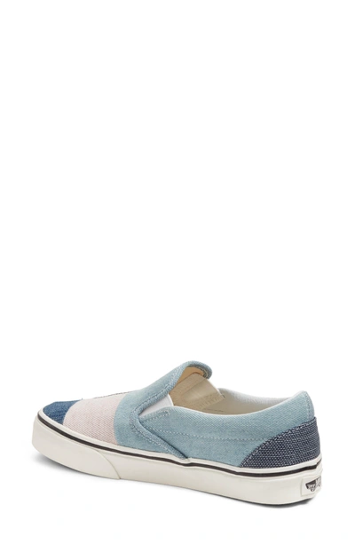 Shop Vans Platform Slip-on Sneaker In Patchwork Denim