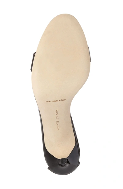 Shop Manolo Blahnik 'chaos' Ankle Strap Sandal In Black Patent