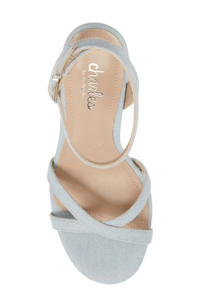 Shop Charles By Charles David Rome Sandal In Blue Fabric