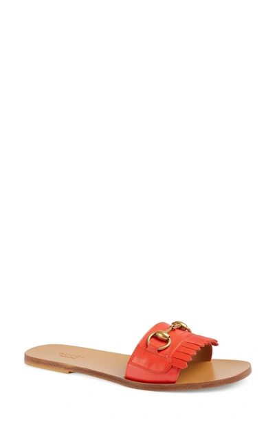Shop Gucci Slide Sandal In Orange