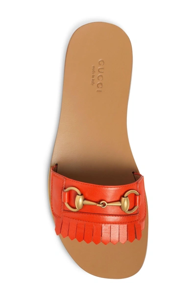 Shop Gucci Slide Sandal In Orange
