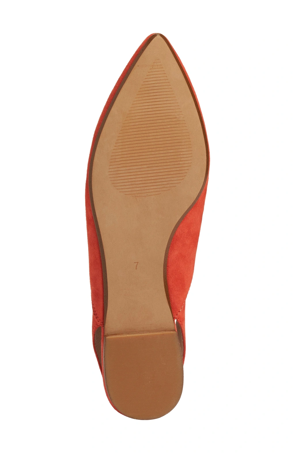 Madewell The Ava Slingback Flat In Coastal Orange Suede ModeSens