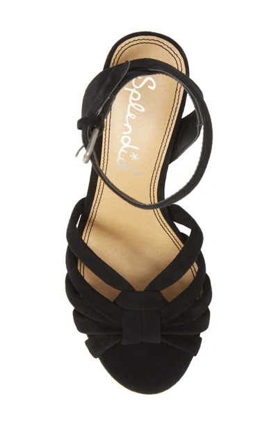 Shop Splendid Fallon Wedge Sandal In Black Suede