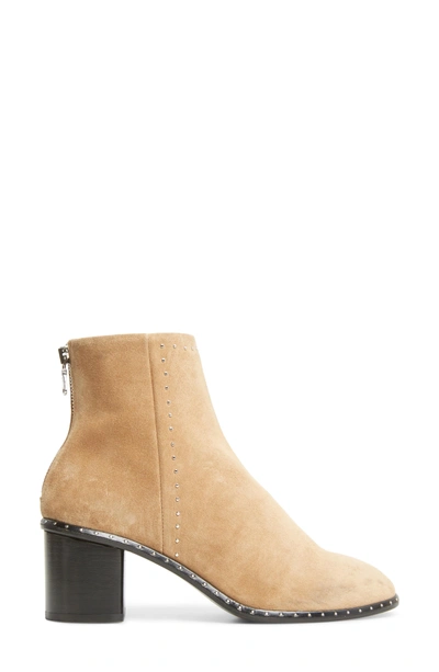 Shop Rag & Bone 'willow' Studded Bootie In Camel Suede