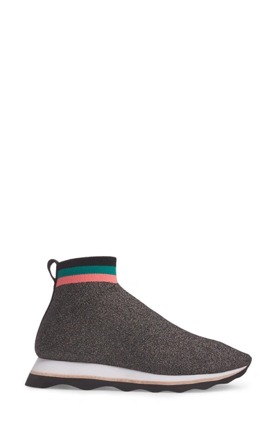 Shop Loeffler Randall Scout Sock Sneaker In Black/ Silver/ Multi