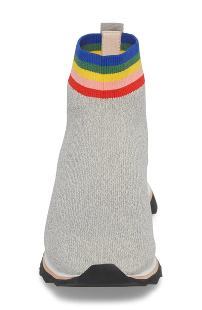 Shop Loeffler Randall Scout Sock Sneaker In Grey/ Rainbow