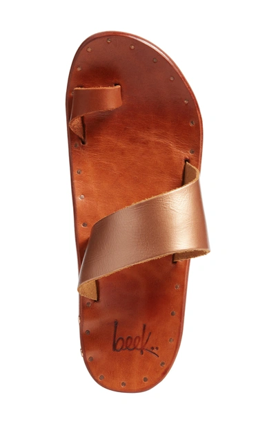 Shop Beek Finch Sandal In Rose Gold/ Tan