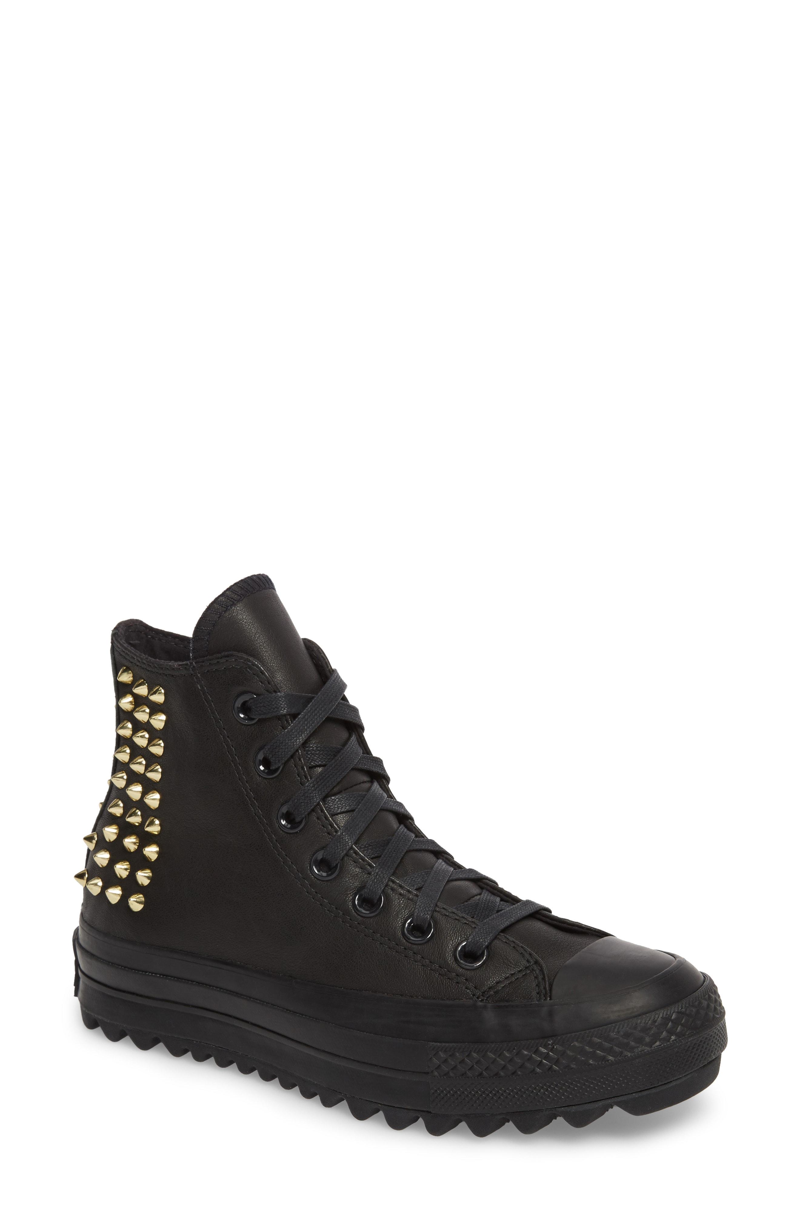 converse ripple high top black