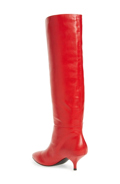 Shop Jeffrey Campbell Germany Knee High Boot In Red