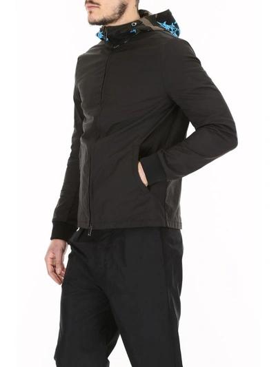 Shop Valentino Nylon Jacket In Nero Camou Army|nero