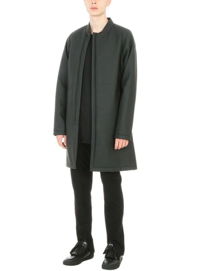 Shop Helmut Lang Black Polyester Coat