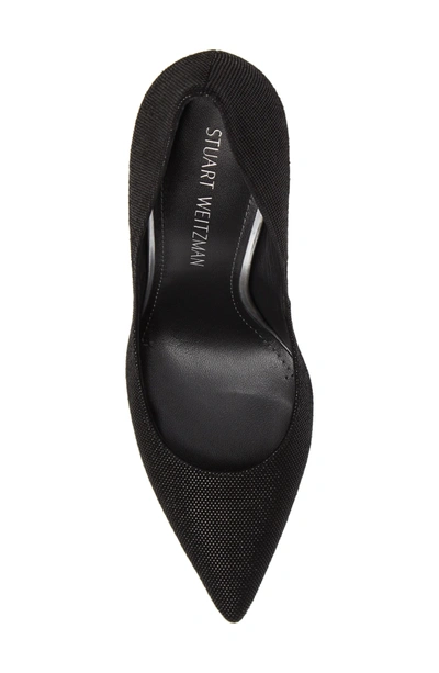 Shop Stuart Weitzman Curvia Pump In Black Bead Nappa