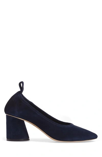 Shop Tory Burch Therese Statement Heel Pump In Royal Navy