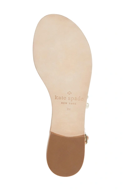 Shop Kate Spade Sama Embellished Thong Sandal In Ivory