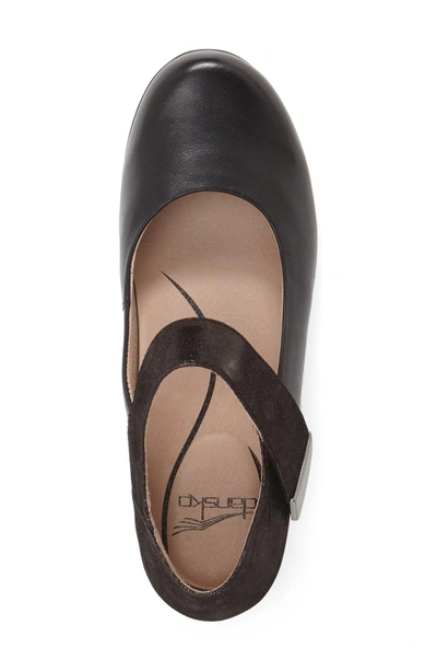 Shop Dansko 'audrey' Mary Jane In Black Nappa Leather