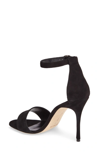Shop Manolo Blahnik Tres Ankle Strap Sandal In Black