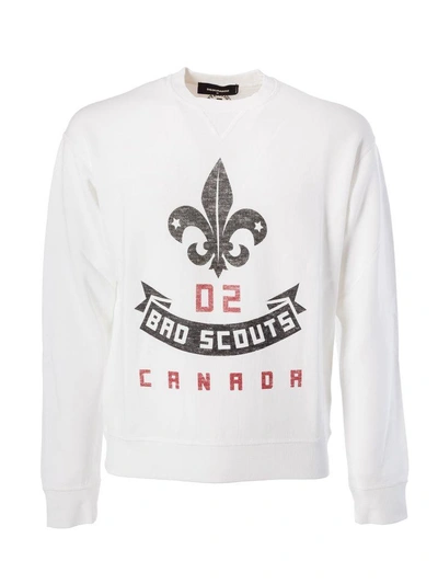 Shop Dsquared2 Bro Scouts Crest Print Sweatshirt