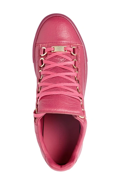 Shop Balenciaga Low Top Sneaker In Pink Leather