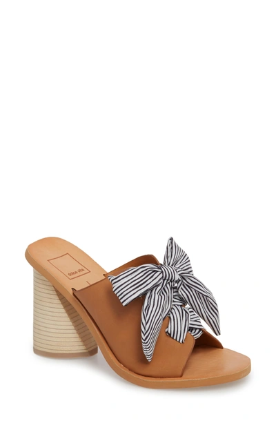 Shop Dolce Vita Amber Lace-up Sandal In Caramel Leather