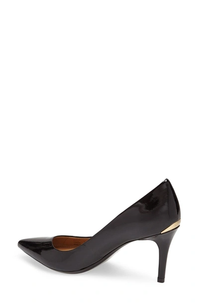 Shop Calvin Klein 'gayle' Pointy Toe Pump In Black Patent