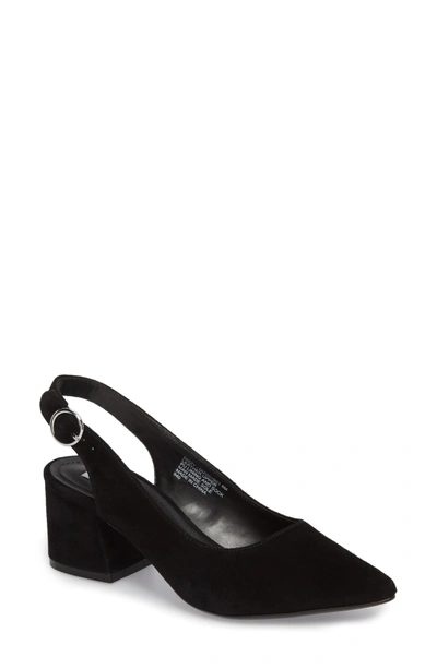 Shop Steve Madden Dizzy Slingback Pump In Black Suede