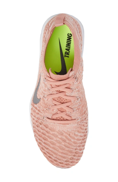 Shop Nike Air Zoom Fearless Flyknit Lux Training Shoe In Rust Pink/ Smoke