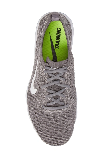 Shop Nike Air Zoom Fearless Flyknit Lux Training Shoe In Smoke/ White