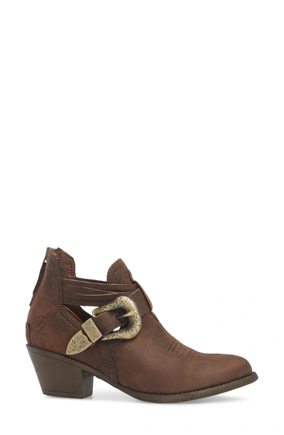 Shop Ariat Dulce Bootie In Distressed Brown Leather