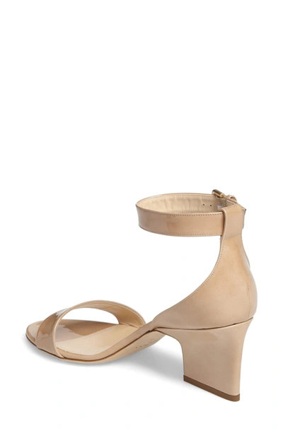 Shop Jimmy Choo Edina Ankle Strap Sandal In Nude Patent